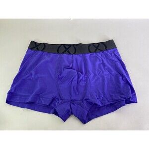 2xist Performance No Show Mesh Trunk Boxer Brief Underwear Purple Mens Size M
